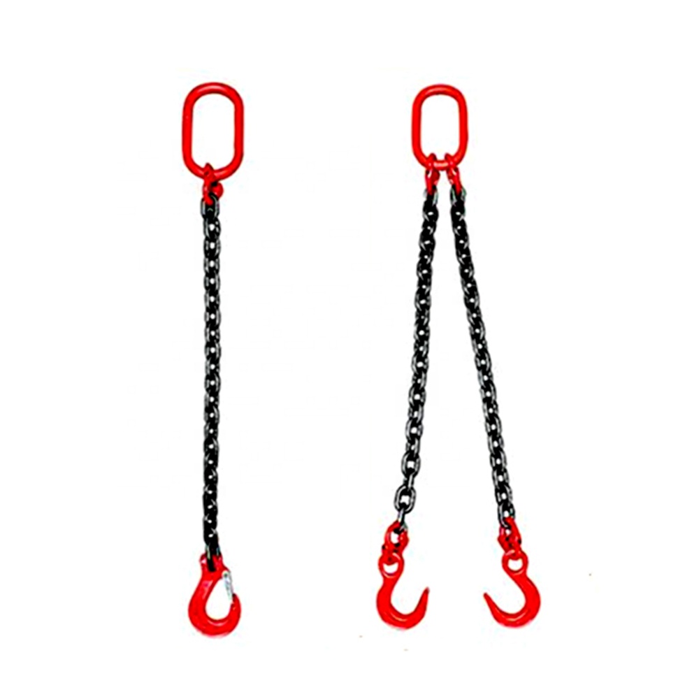Grade 80 SFG Chain Sling Single Leg w Foundry Hook on Top and Grab Hook on Bottom (2)
