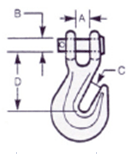 Grade 70 Clevis Grab Hook with Latch